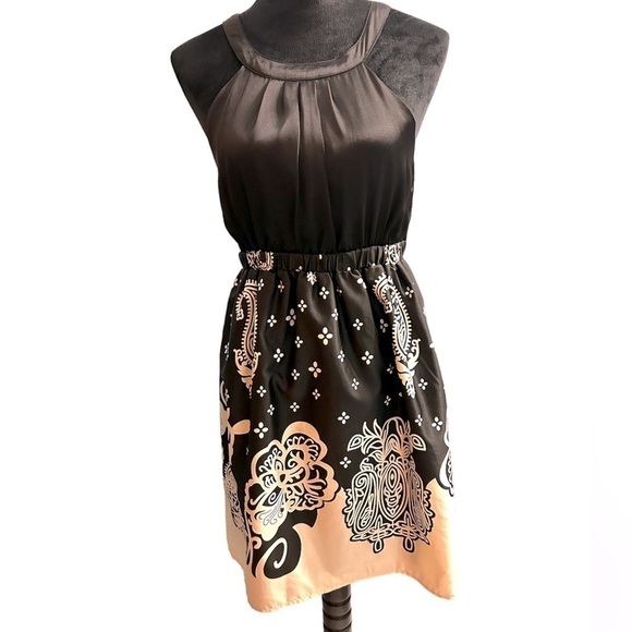 Francesca’s collection black and cream dress style#KBD-50106 size medium - Picture 1 of 8